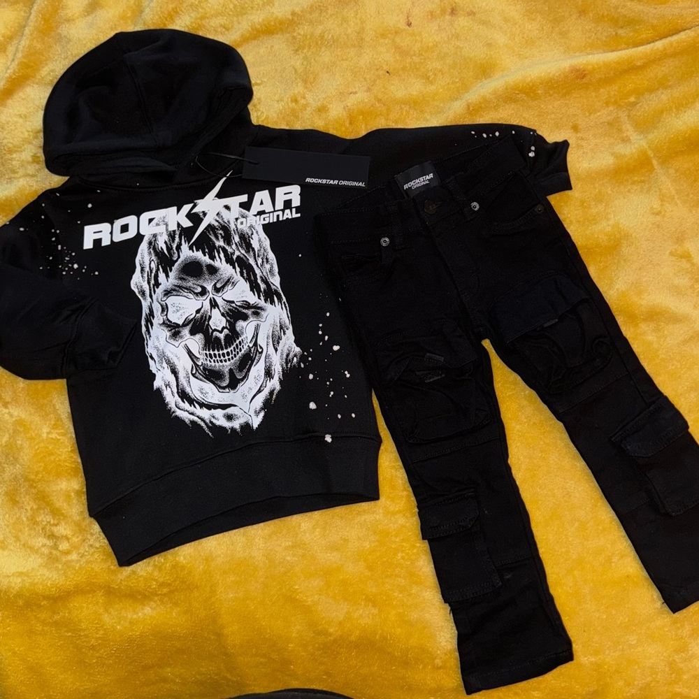 Rockstar Original Kids Black Matching Set